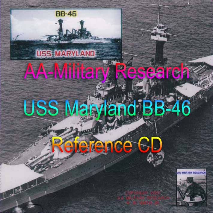 AA Military Research USS Maryland BB-46 Reference CD