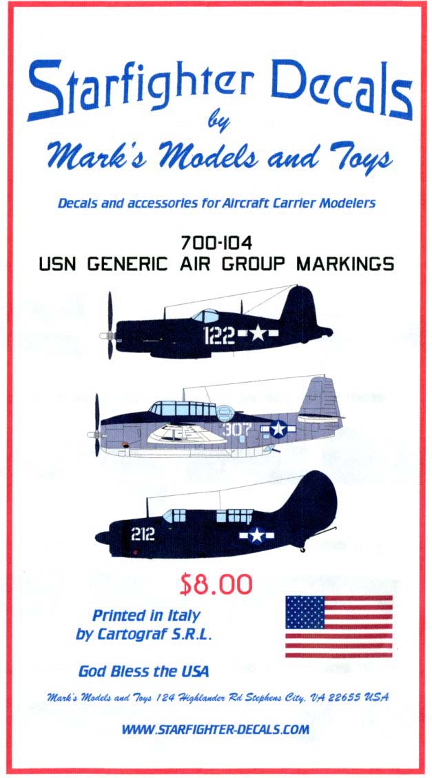 US Navy Generic Air Group Markings