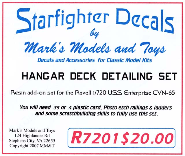 Starfighter Decals 1//720 HANGER DECK DETAILING SET U.S.S ENTERPRISE CVN-65