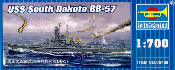 Trumpeter 05760 1/700 USS South Dakota BB-57 