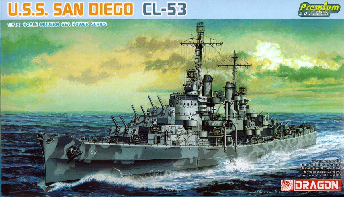 FS700040 for Dra PE 1/700 WWII USS Atlanta Class Light Cruiser CL-53 San Diego 
