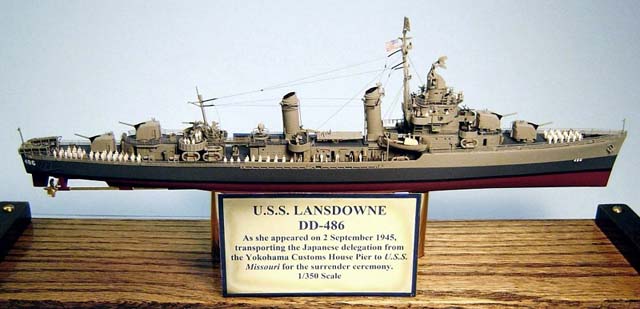 Building USS Lansdowne DD-486 in 1945 1/350 by Ed McDonald