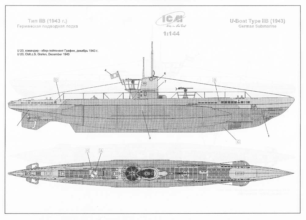 U-boat Type Iib 1943 ICM ICM Icm 