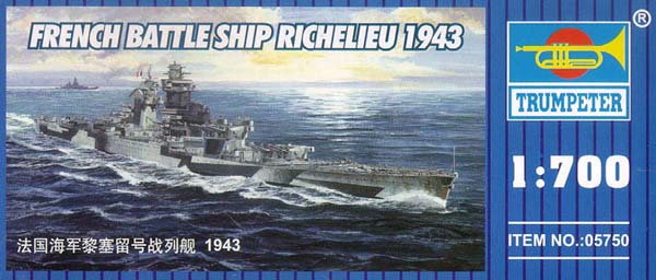 700 Le Pont en Bois Modèle Battleship Richelieu avec Mise à Niveau de La Chaîne en Métal F Fityle 1 