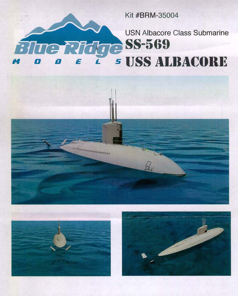 1/350 Blue Ridge Models USS Albacore AGSS-569 